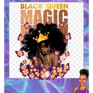 Black Queen Magic | Bleached shirt | Choose your own tee color