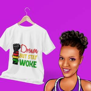 Dream, But Stay Woke | Bleached shirt | Choose your own tee color