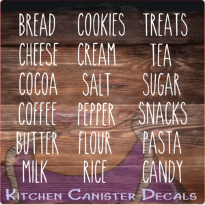 18 Custom kitchen |canister labels | pantry labels | decals
