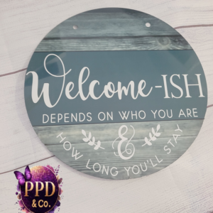 Welcome Front Door Sign | Housewarming Gift | Door Sign ~ Add your own bow & greenery