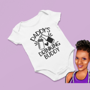 Daddy's Drinking Buddy | Custom Baby Onesie | Choose your wording color