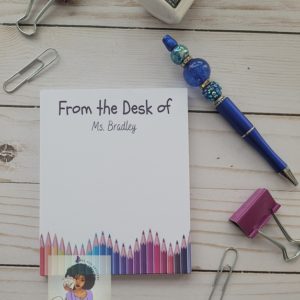 Personalized Educator/Teacher Notepad (with pencils) | Custom Notepad | Notepad Gift | Personalized Stationery
