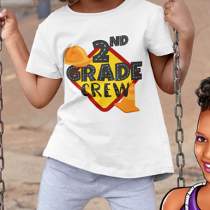 Construction Crew School Tee (with icons) for Boys - Choose your grade ~ PreK, K, 1st, or 2nd