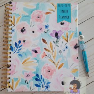 Floral Teacher Planner | Weekly Custom Teacher Planner | Undated, Horizontal, Weekly Layout, Spiral Bound