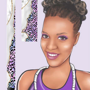 Purple, Teal, & Pink Leopard Print...Glitter Gel Pen