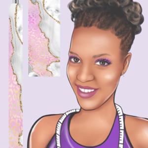 Pink, White, & Gold...Glitter Gel Pen