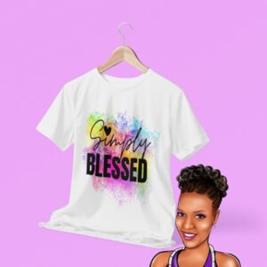 Simply Blessed | Bleached shirt | Choose your own tee color