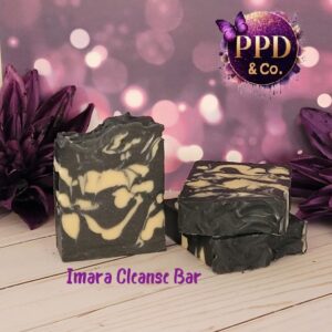 Imara Cleanse Bar ~ Sea Moss + Charcoal | Artisan Handcrafted Soap Bars | Traditional Cold Process